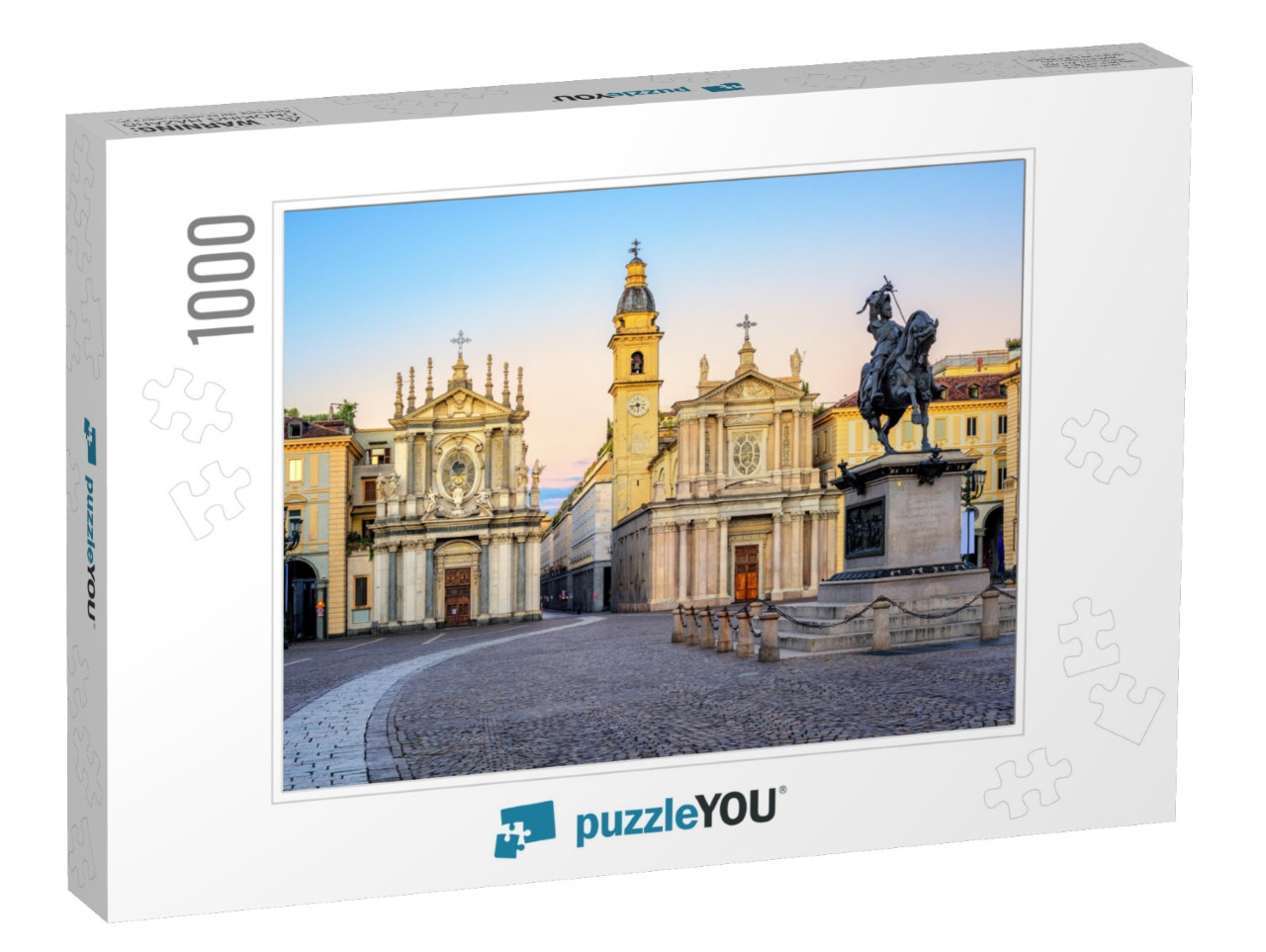 Piazza San Carlo Square & Twin Churches of Santa Cristina... Jigsaw Puzzle with 1000 pieces