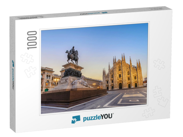 Milan Cathedral Milan Duomo When Sunrise, Milan Milano, I... Jigsaw Puzzle with 1000 pieces