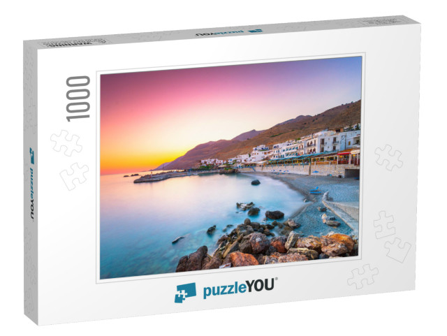 The Small Traditional Village of Chora Sfakion, Sfakia, C... Jigsaw Puzzle with 1000 pieces