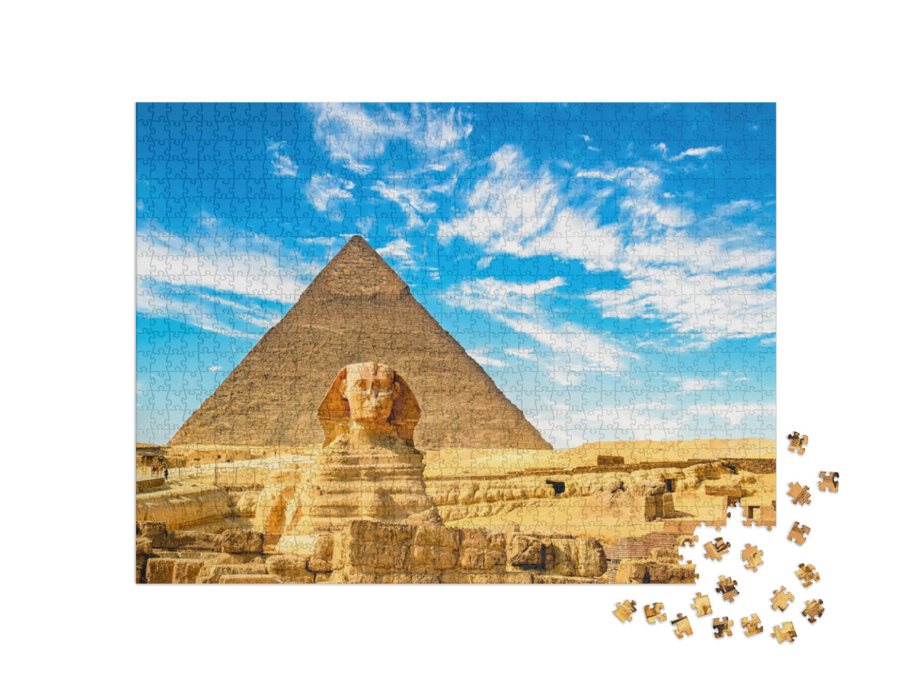 The Sphinx & Pyramid, Cairo, Egypt... Jigsaw Puzzle with 1000 pieces