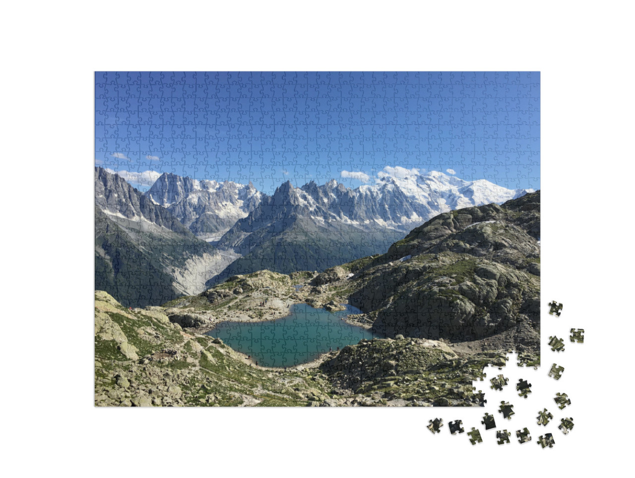 Lac Blanc, Mont Blanc Near Chamonix-Mont-Blanc... Jigsaw Puzzle with 1000 pieces