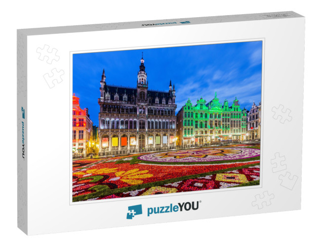 Brussels, Belgium. Grand Place During 2018 Flower Carpet... Jigsaw Puzzle