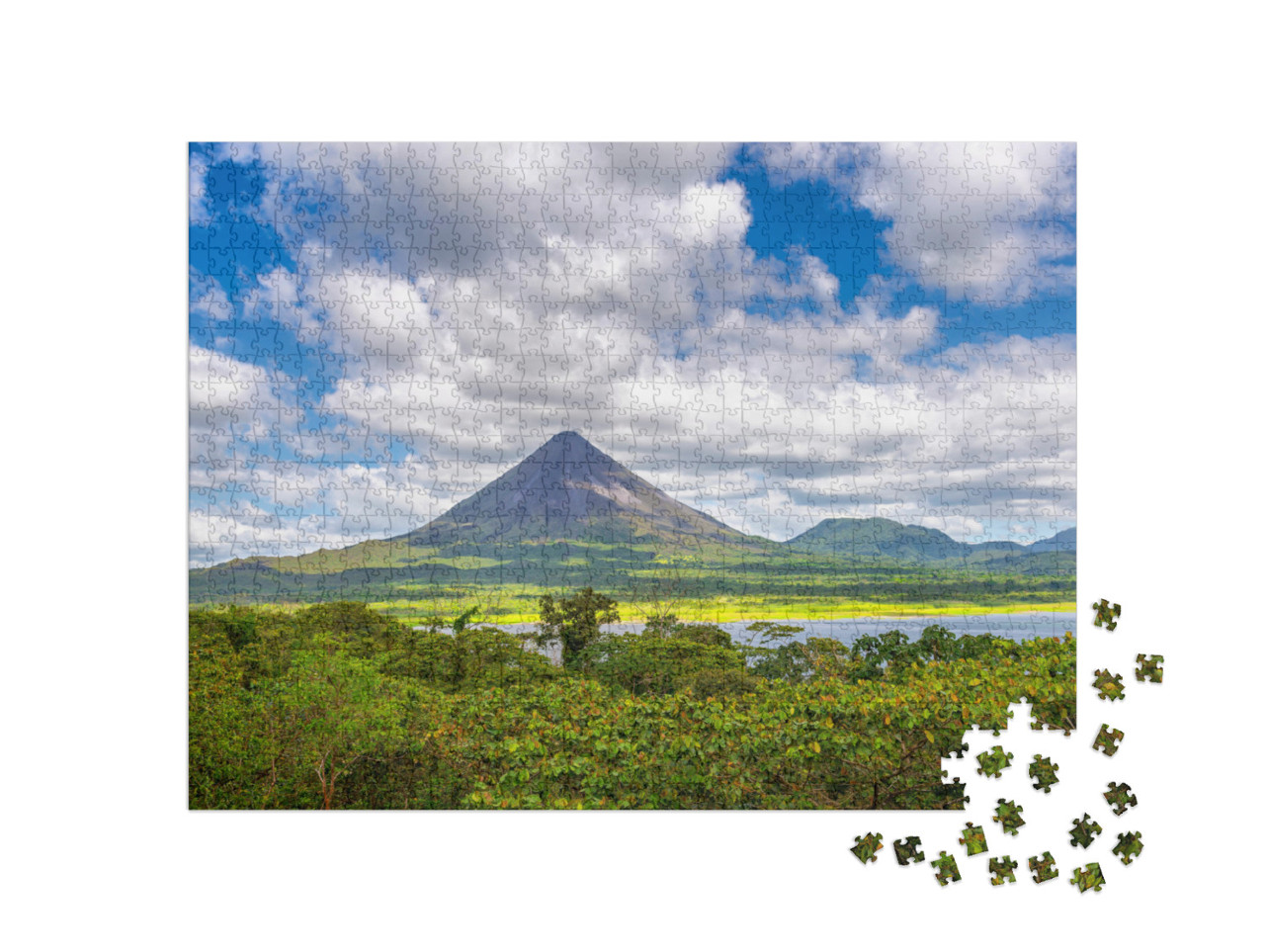 Amazing View of Beautiful Nature of Costa Rica with Smoki... Jigsaw Puzzle with 1000 pieces