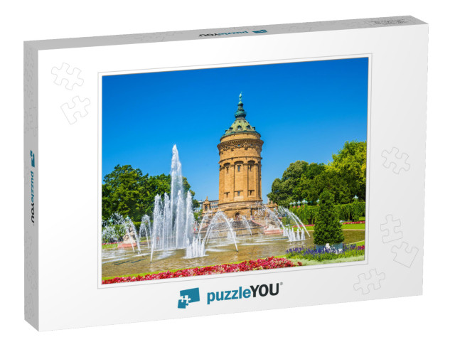 Fountain & Water Tower on Friedrichsplatz Square in Mannh... Jigsaw Puzzle