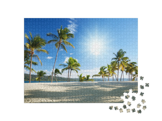 Caribbean Sea & Palms... Jigsaw Puzzle with 1000 pieces