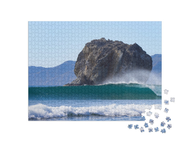 A Perfect Wave At the Famous Surf Spot Witch's Rock Locat... Jigsaw Puzzle with 1000 pieces