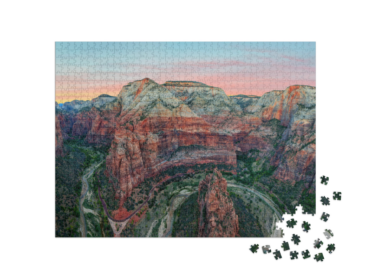 Angels Landing Zion National Park... Jigsaw Puzzle with 1000 pieces