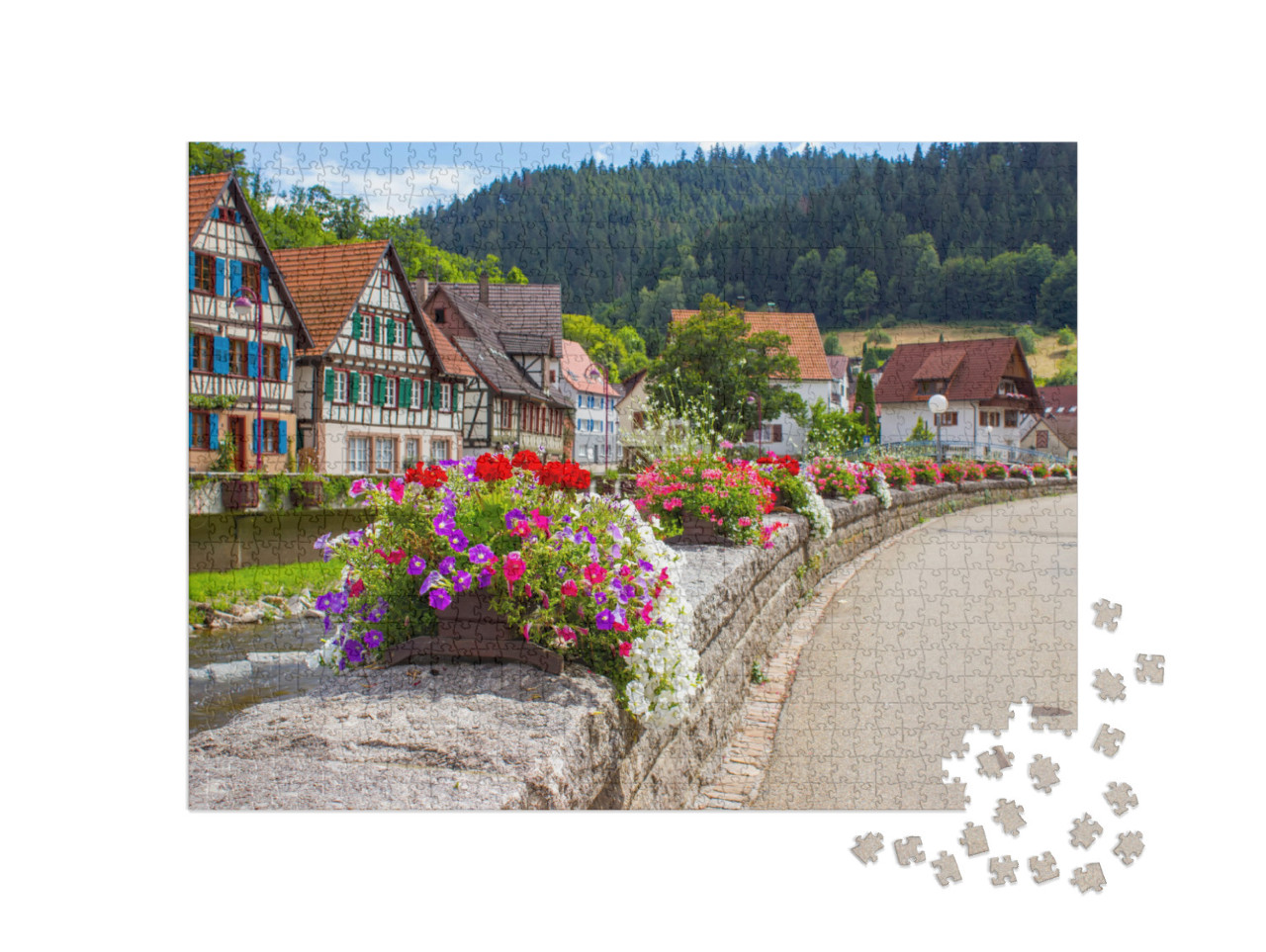 Beautiful Schiltach in Black Forest, Germany... Jigsaw Puzzle with 1000 pieces