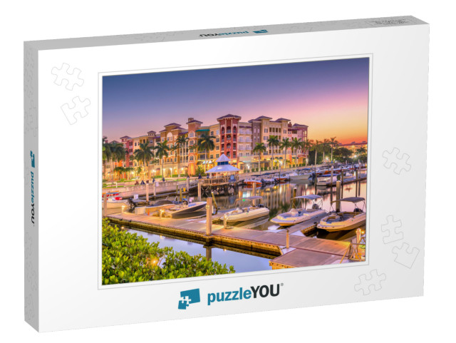 Naples, Florida, USA Town Skyline on the Water At Dawn... Jigsaw Puzzle