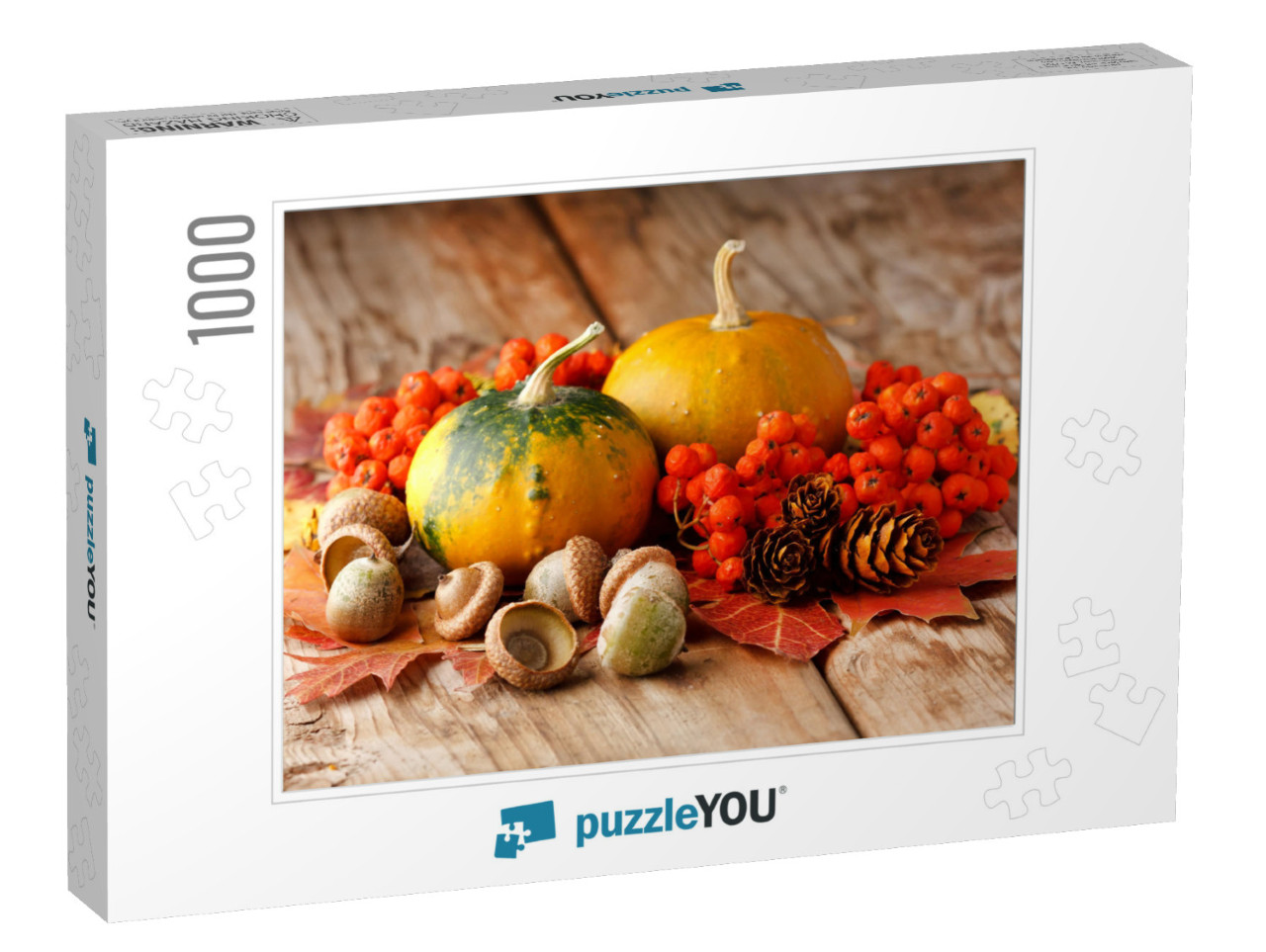 Harvested Pumpkins with Fall Leaves... Jigsaw Puzzle with 1000 pieces