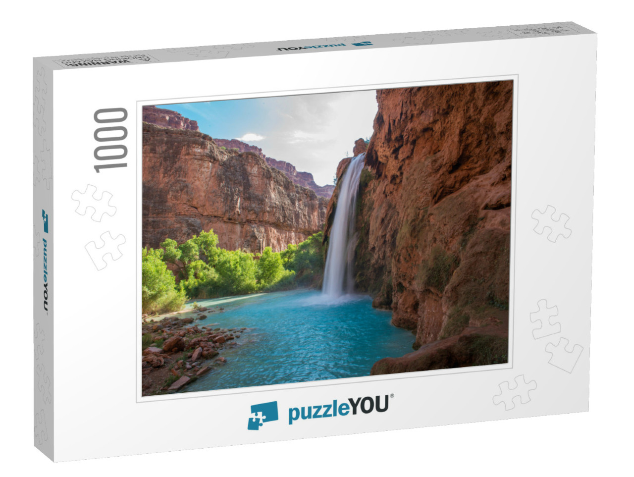 Havasu Falls. a Beautiful Waterfall in Arizona... Jigsaw Puzzle with 1000 pieces