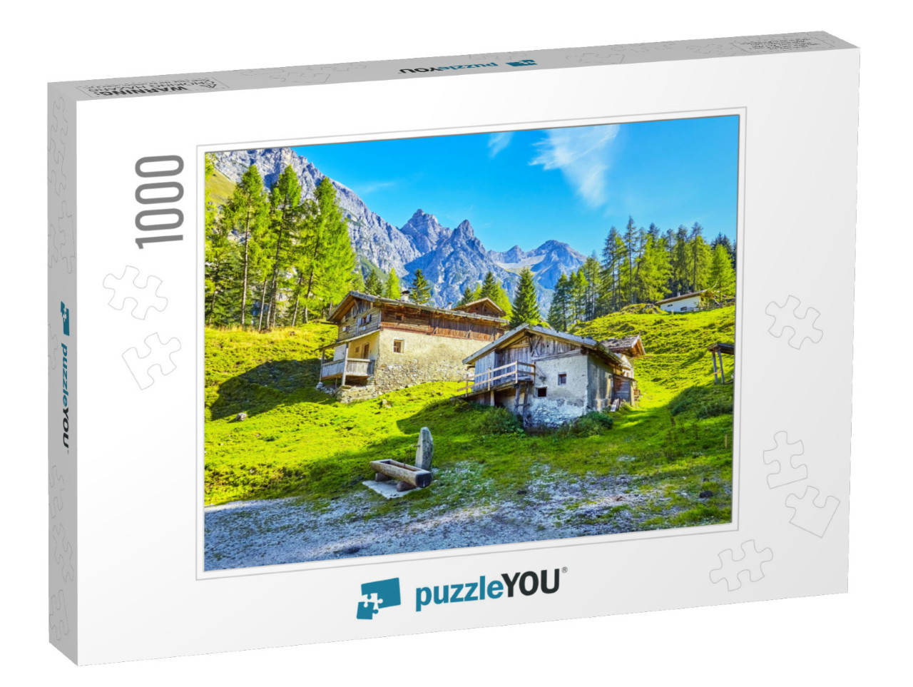 Beautiful Old Mountain Farm in the Stubaital, Tyrol, Aust... Jigsaw Puzzle with 1000 pieces