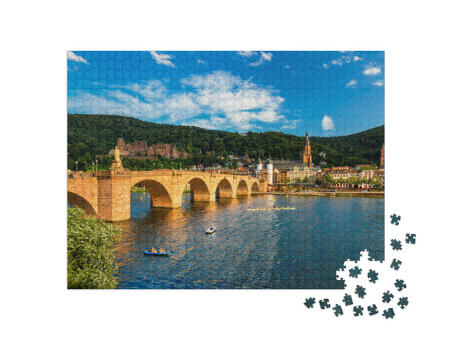 Landmark & Beautiful Heidelberg Town with Neckar River, G... Jigsaw Puzzle with 1000 pieces