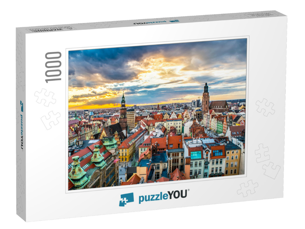 Sunset Over Wroclaw... Jigsaw Puzzle with 1000 pieces