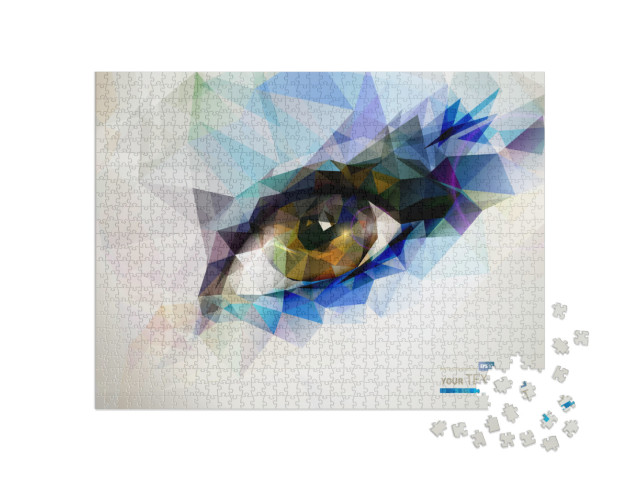 Female Eye Created from Polygons... Jigsaw Puzzle with 1000 pieces