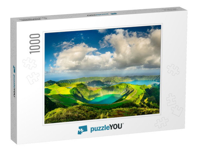 The Blue & Green Lakes, Azores... Jigsaw Puzzle with 1000 pieces