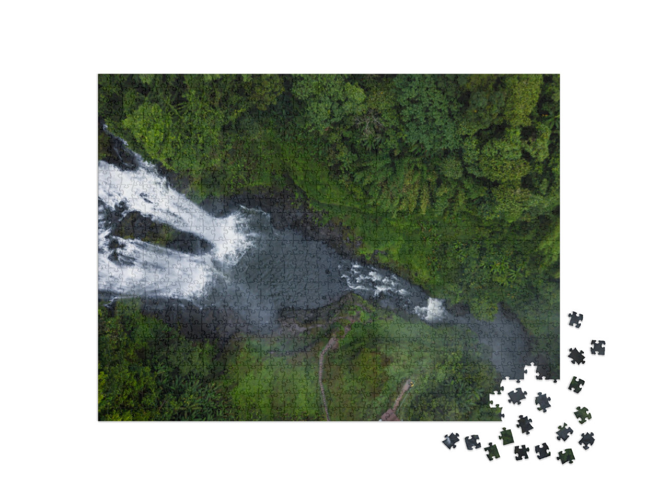 The Bolaven Plateau, Tad Yuang or Yuang Fall, the Big Wat... Jigsaw Puzzle with 1000 pieces