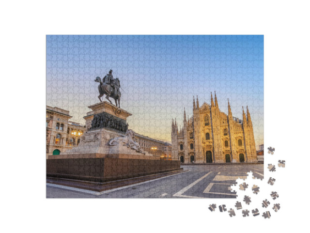 Milan Cathedral Milan Duomo When Sunrise, Milan Milano, I... Jigsaw Puzzle with 1000 pieces