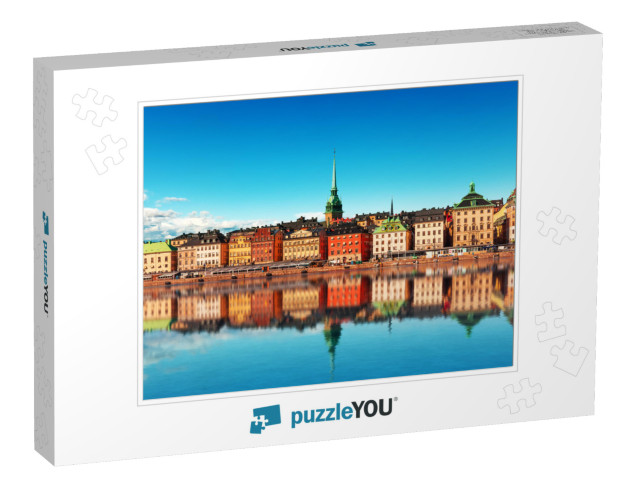 Scenic Summer Panorama of the Old Town Gamla Stan Pier Ar... Jigsaw Puzzle