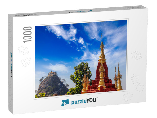 Popa Mount in Myanmar... Jigsaw Puzzle with 1000 pieces