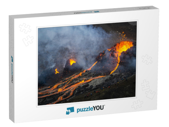 A Small Volcanic Eruption in Mt Fagradalsfjall, Southwest... Jigsaw Puzzle