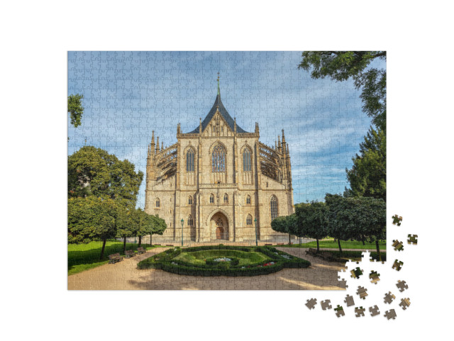 Saint Barbaras Cathedral, Church, Czech Chram Svate Barbo... Jigsaw Puzzle with 1000 pieces