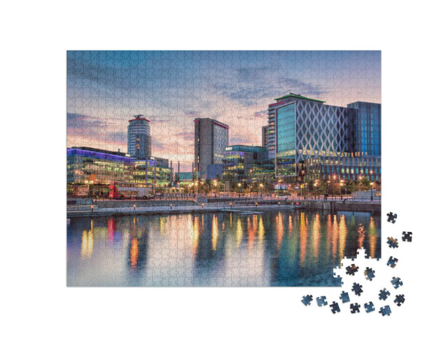 Media City At Salford Quays... Jigsaw Puzzle with 1000 pieces