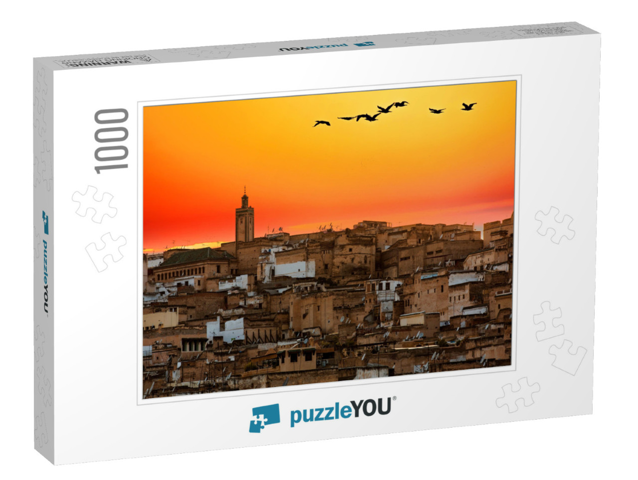 Sunset in Fez, Morocco... Jigsaw Puzzle with 1000 pieces