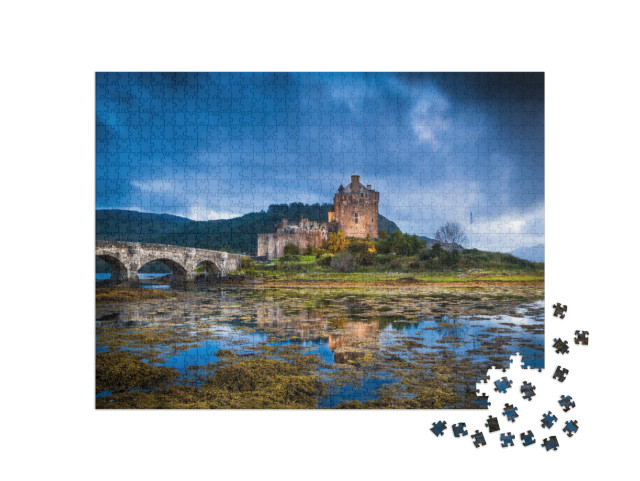 Eilean Donan Castle, Scotland, Reflecting Itself Into the... Jigsaw Puzzle with 1000 pieces