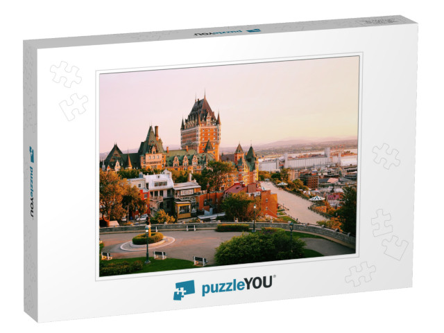 Frontenac Castle in Old Quebec City in the Beautiful Sunr... Jigsaw Puzzle