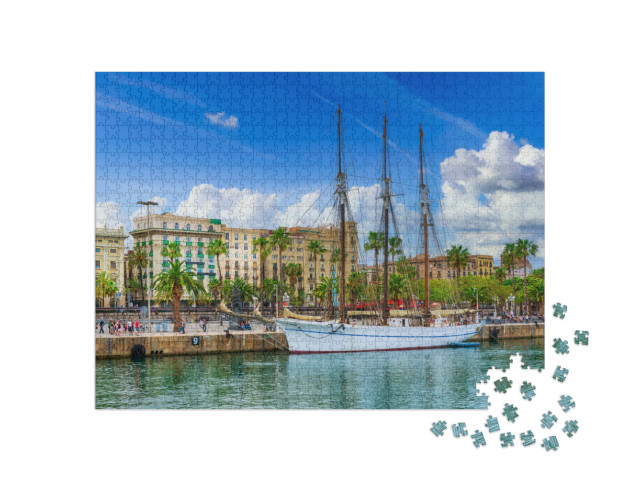 Embankment in the Port of Barcelona, Catalonia, Spain. Ar... Jigsaw Puzzle with 1000 pieces