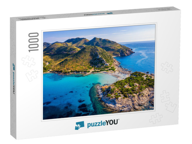 Cost of Sardinia Peninsula of Punta Molentis. View of Bea... Jigsaw Puzzle with 1000 pieces