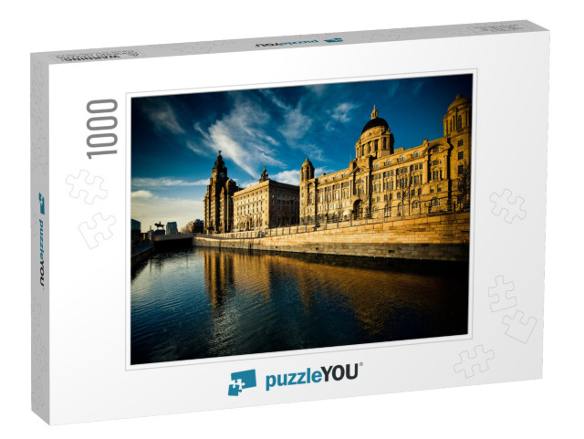 The Stunning Skyline - the Three Graces of Liverpool... Jigsaw Puzzle with 1000 pieces