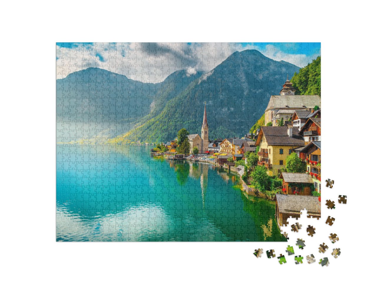 Picturesque Alpine Village Touristic Location. the Best W... Jigsaw Puzzle with 1000 pieces