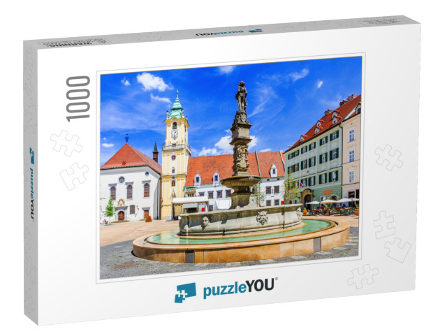 Bratislava, Slovakia. View of Bratislava Main Square with... Jigsaw Puzzle with 1000 pieces