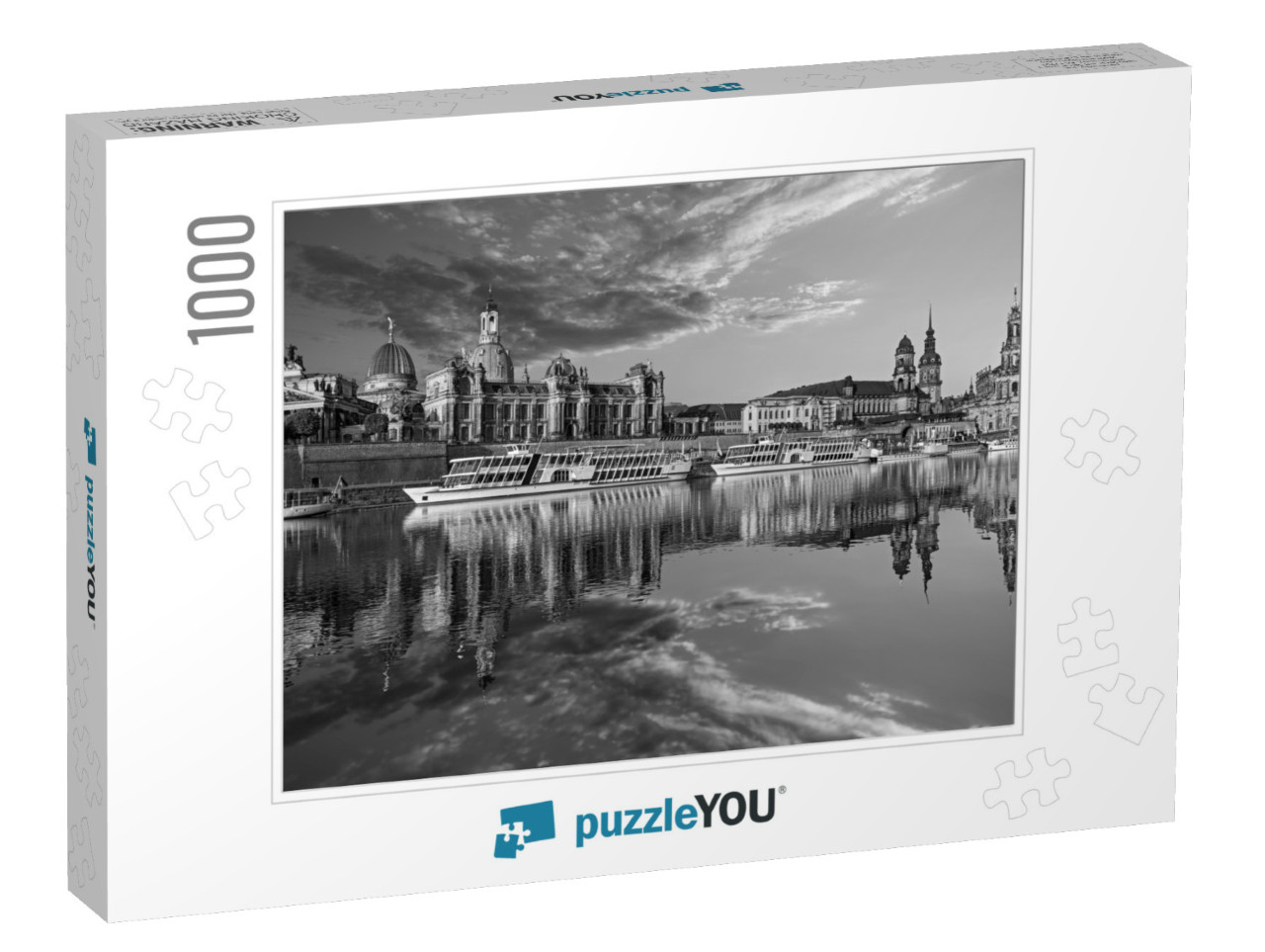 Beautiful Dresden City Skyline At Elbe River & Augustus B... Jigsaw Puzzle with 1000 pieces