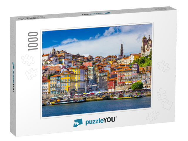 Porto, Portugal Old Town Skyline from Across the Douro Ri... Jigsaw Puzzle with 1000 pieces