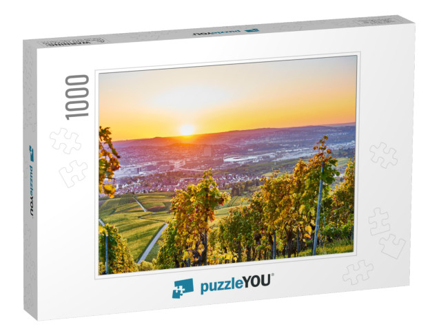 Vineyards in Stuttgart - Colorful Wine Growing Region in... Jigsaw Puzzle with 1000 pieces