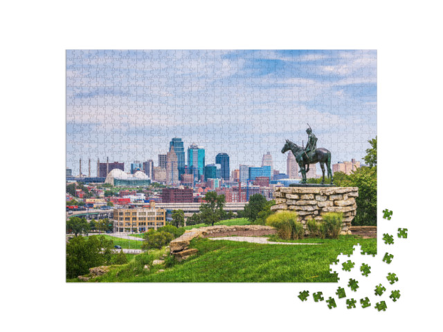 Kansas City, Missouri, USA Downtown Skyline... Jigsaw Puzzle with 1000 pieces