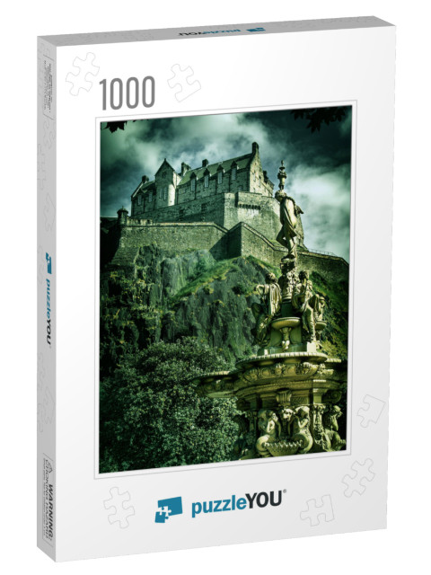 Shot of Edinburgh Castle with Vintage Look... Jigsaw Puzzle with 1000 pieces