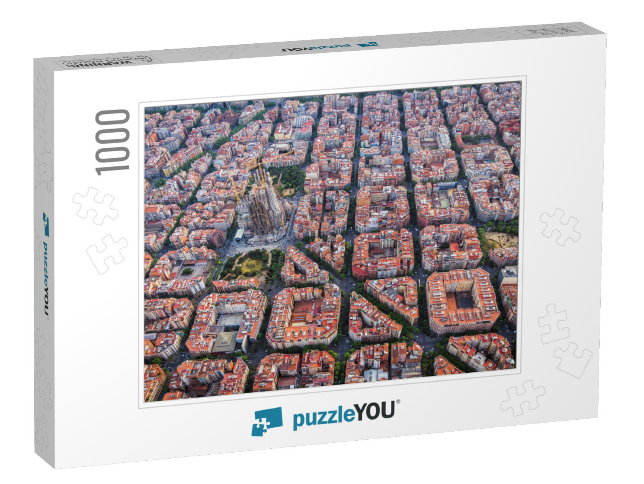 Aerial View of Barcelona Example Residential District & F... Jigsaw Puzzle with 1000 pieces