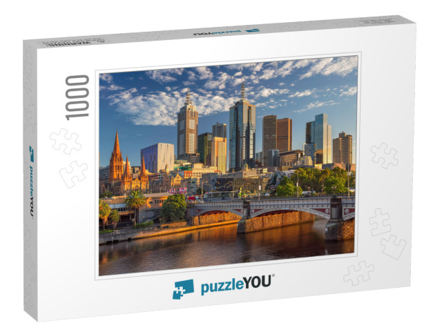 City of Melbourne. Cityscape Image of Melbourne, Australi... Jigsaw Puzzle with 1000 pieces