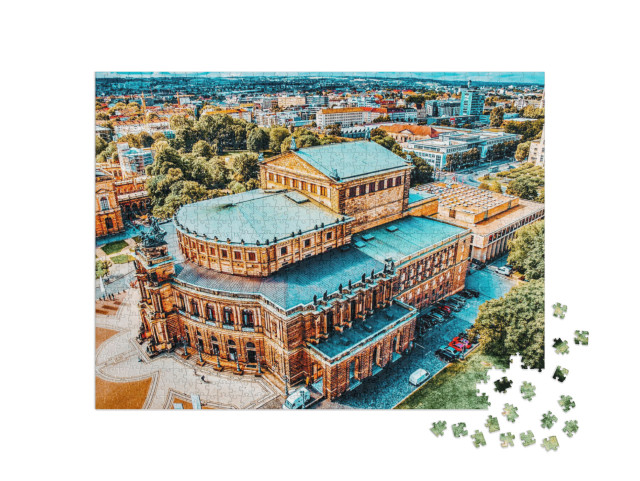 Semperoper is the Opera House of the Sachsische Staatsope... Jigsaw Puzzle with 1000 pieces