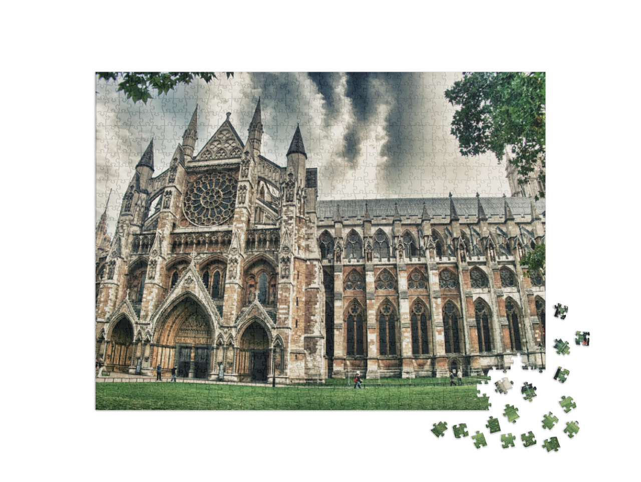 The Westminster Abbey in London, Side View... Jigsaw Puzzle with 1000 pieces