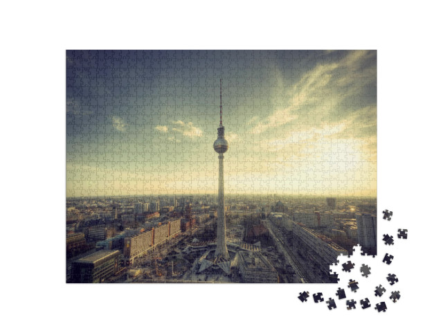 Panoramic View Over Berlin At Evening from the Roof of th... Jigsaw Puzzle with 1000 pieces