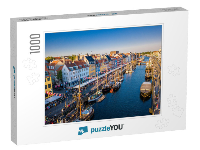 Beautiful Historical City Center. Nyhavn New Harbor Canal... Jigsaw Puzzle with 1000 pieces