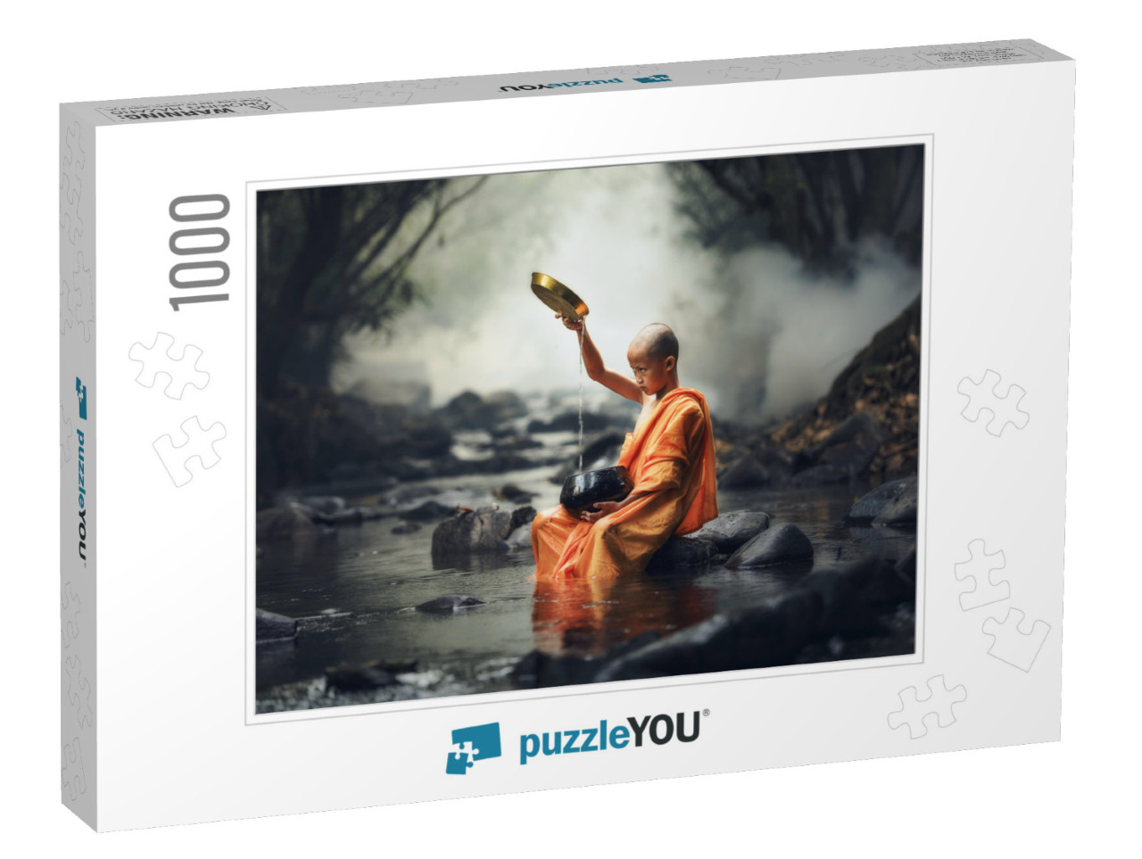 Novice Monks Thailand, Buddhist Temple, Novice Monk Went... Jigsaw Puzzle with 1000 pieces