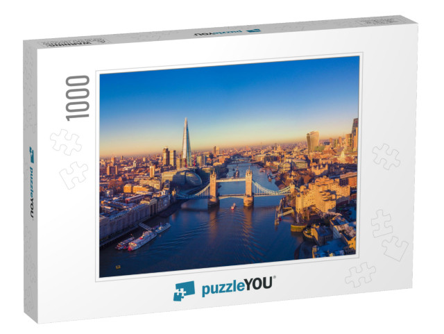 Aerial Panoramic Cityscape View of London & the River Tha... Jigsaw Puzzle with 1000 pieces