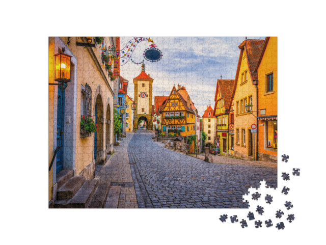 Morning View of Untere Schmiedgasse Street At the Old Tow... Jigsaw Puzzle with 1000 pieces