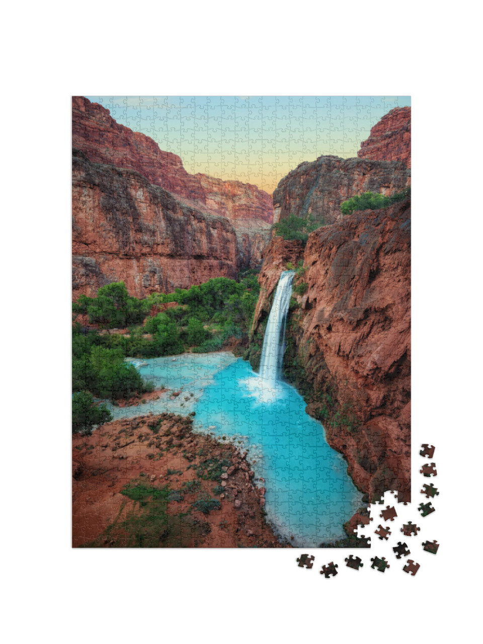 Havasu Falls Sunset... Jigsaw Puzzle with 1000 pieces